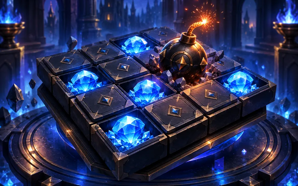 Оригинальная редакционная иллюстрация для карточки мини-игры Mines